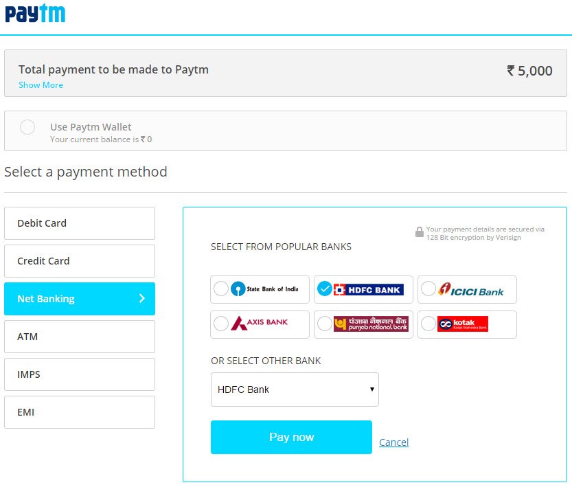 pay on paytm for nepal fund
